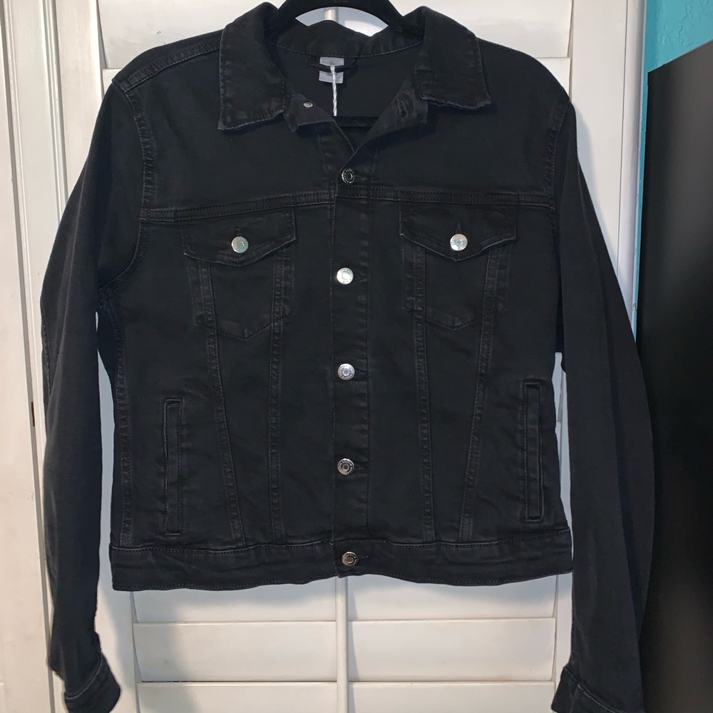 Black denim jacket
